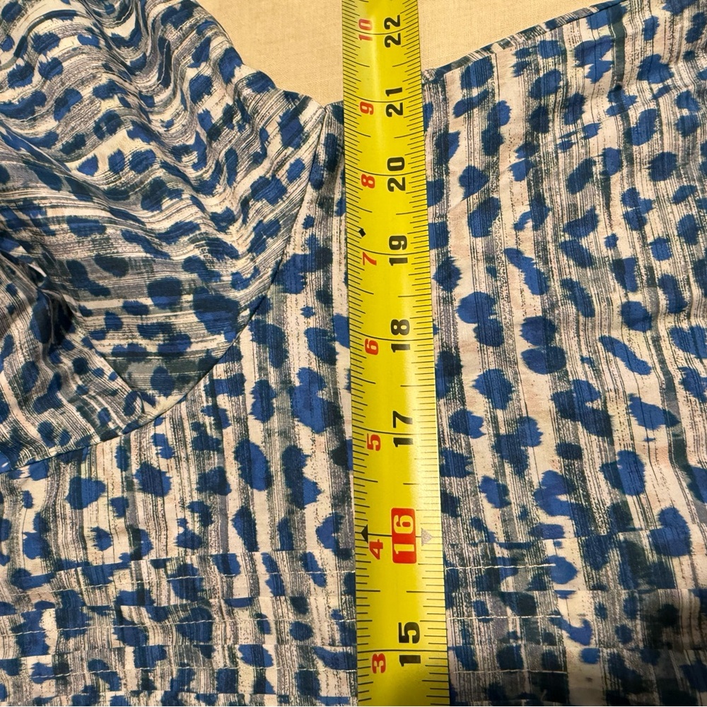 Hunter Bell, Jenkins Dress Blue/Gray Leopard Breaststroke Print, Size Large NWOT - Picture 15 of 16
